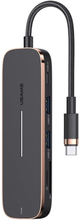 USAMS US-SJ578 5 in 1 USB-C / Type-C to USB3.0x3 PD100W HDMI HUB Docking Station