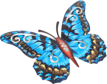 Art 3D Butterfly Seinään ripustettava sisustus Puutarhapihan kotikoriste - sininen