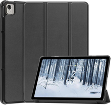 Nokia T21 Tri-fold Stand Wake/Sleep Cover Tablet-kotelo - Musta