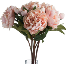 Hill Interiors Faux Peach Peony Rose