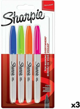 Set of Felt Tip Pens Sharpie 4 Pieces Multicolour (3 Units)