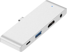 HW-TC29 4 In 1 Type-C / USB-C Multifunctional Extension HUB Adapter iPad Pro Hub (Silver)