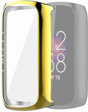 For Fitbit Luxe Full Coverage TPU Electroplating Protective Case Cover(Gold)