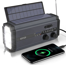 Solar Handvevs Radio Crank Radio AM/FM USB -hätäradio Powerbank 5000mAh