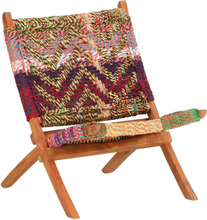 Foldbar chindi-stol stof flerfarvet