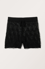 Loose Knitted Mini Shorts - Black