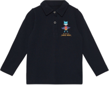 Nmmlennart Ls Polo T-shirts Polo Shirts Long-sleeved Polo Shirts Marineblå Name It*Betinget Tilbud