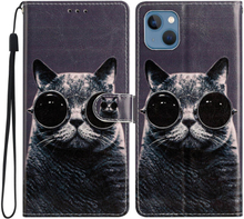 iPhone 15 Plus Flip Cover i Læder - Cool Cat