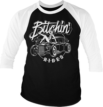 Bitchin' Rides - Hot Rod Hot Girls Baseball 3/4 Sleeve Tee, Long Sleeve T-Shirt