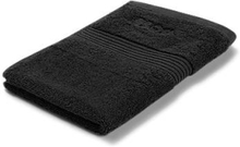 Black Aegean-cotton guest towel with tonal logo
