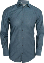 Dolce; Gabbana Blue Cotton Oxford Button Front Gold Label Shirt