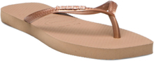 Hav. Square Logo Metallic Shoes Summer Shoes Sandals Flip Flops Gold Havaianas