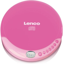 Lenco CD-011, 190 g, Vaaleanpunainen, Kannettava CD-soitin