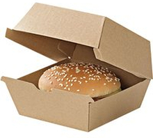 First FFC Hamburgerbox; 17.8x15.5x8 cm (LxBxH); Brun; 50 Styck / Förpackning