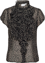 Liljasz Drea Ss Shirt Tops Blouses Short-sleeved Black Saint Tropez