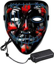 El Wire Purge 2 LED Mask - Blå