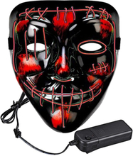 El Wire Purge 2 LED Mask - Röd