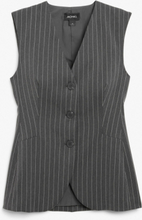 Long tailored waistcoat - Grey