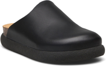 Sl Ivy Leather Black Shoes Mules & Slip-ins Flat Mules Black Scholl
