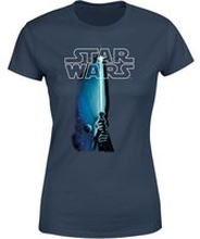 Star Wars Classic Lightsaber Women's T-Shirt - Navy - S - Navy