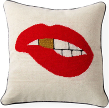 Lips Pillow Bitten Home Textiles Cushions & Blankets Cushions Cream Jonathan Adler