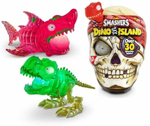 Æske med overraskelser Bizak Smashers Dino Island Mega T-Rex or Megalodon Kranium Kæmpe 30 pcs