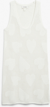 Sleeveless knitted mini dress - White