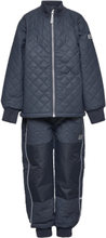 Duvet Set W. Fleece Outerwear Thermo Outerwear Thermo Sets Blå Mikk-line*Betinget Tilbud