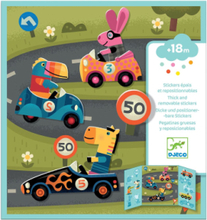 Cars Toys Creativity Drawing & Crafts Craft Stickers Multi/mønstret Djeco*Betinget Tilbud