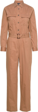 Britt Organic Cotton Cargo Jumpsuit Bottoms Jumpsuits Brown Lexington Clothing