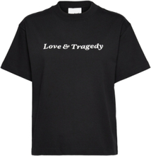 Anya Love & Tragedy T-Shirt Tops T-Kortærmet Skjorte Black Soulland