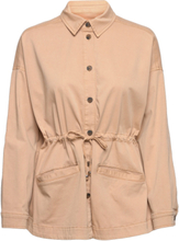 Carly Cotton/Modal Blend Overshirt Overshirts Beige Lexington Clothing*Betinget Tilbud