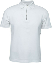 Pre-eide Givenchy White Cotton Pique Zip Detail Short Sleeve Polo T-skjorte