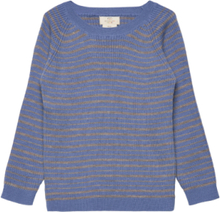 Merino Classic Rib Blouse Pullover Blå Copenhagen Colors*Betinget Tilbud