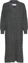 Eminakb Knit Dress Knælang Kjole Grey Karen By Simonsen