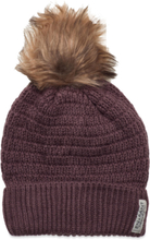 Beenie W. Fake Fur Accessories Headwear Hats Winter Hats Brun En Fant*Betinget Tilbud