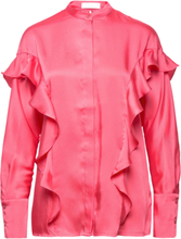 2Nd Edition Geranimo - Drapy Twill Solid Bluse Langermet Rosa 2NDDAY*Betinget Tilbud