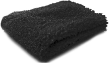 Throw Black Curly Lamb Fake Fur 130X170Cm Home Textiles Cushions & Blankets Blankets & Throws Black Ceannis
