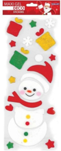 Christmas Window Gel Stickers - Merry Snowman