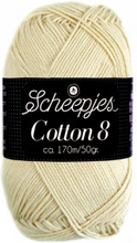 Scheepjes Cotton 8 Garn Unicolor 501 Ljus Beige