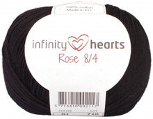 Infinity Hearts Rose 8/4 Garn Unicolor 01 Svart