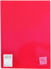 Soho schrift gelinieerd met harde kaft A4 papier rood