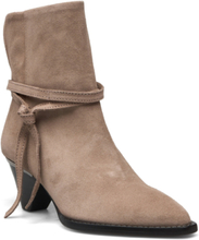 D6Sioux Strapped Ankle Boots Shoes Boots Ankle Boots Ankle Boots With Heel Beige Dante6