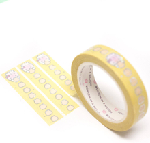 Wonton in a Million Sundress Yellow Dumpling Vertical Checklist Washi Tape