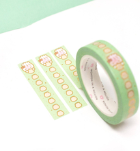Wonton in a Million Pastel Green Dumpling Vertical Checklist Washi Tape