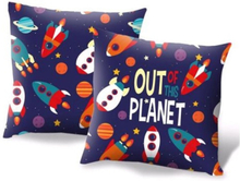 Kids Licensing kussen Out of the Planet junior 45 x 45 cm polyester blauw