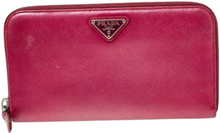 Pre-eide Saffiano Lux Leather Zip Around Continental Wallet
