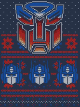 Autobots Classic Ugly Knit Men's Christmas T-Shirt - Navy - S