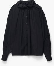 MM6 - Oversized Ruffle Collar Shirt - Sort - S
