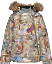 Hopla Fur Outerwear Jackets & Coats Winter Jackets Multi/mønstret Molo*Betinget Tilbud